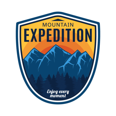 Mẫu logo leo núi, dã ngoại, hiking và trekking đẹp (127)