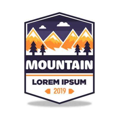 Mẫu logo leo núi, dã ngoại, hiking và trekking đẹp (198)