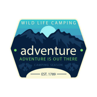 Mẫu logo leo núi, dã ngoại, hiking và trekking đẹp (216)
