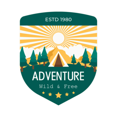 Mẫu logo leo núi, dã ngoại, hiking và trekking đẹp (225)