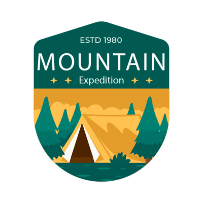 Mẫu logo leo núi, dã ngoại, hiking và trekking đẹp (228)