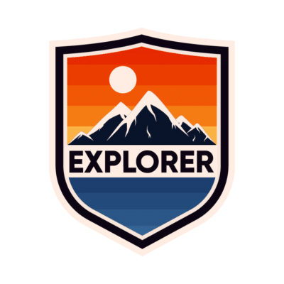 Mẫu logo leo núi, dã ngoại, hiking và trekking đẹp (255)