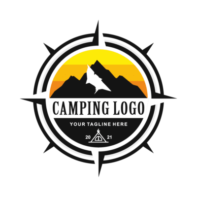 Mẫu logo leo núi, dã ngoại, hiking và trekking đẹp (262)
