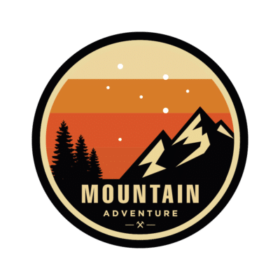 Mẫu logo leo núi, dã ngoại, hiking và trekking đẹp (276)
