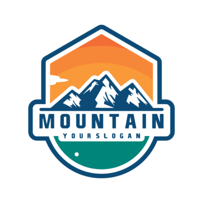 Mẫu logo leo núi, dã ngoại, hiking và trekking đẹp (283)