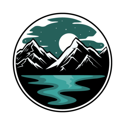 Mẫu logo leo núi, dã ngoại, hiking và trekking đẹp (44)