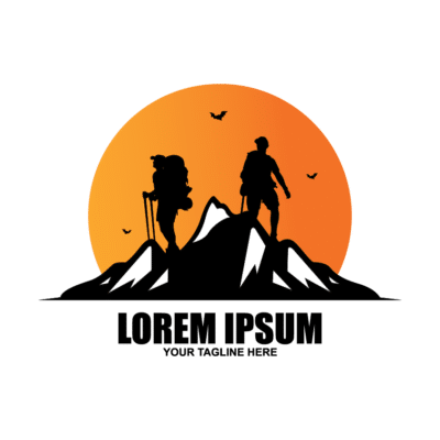 Mẫu logo leo núi, dã ngoại, hiking và trekking đẹp (53)