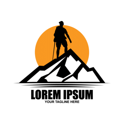 Mẫu logo leo núi, dã ngoại, hiking và trekking đẹp (55)