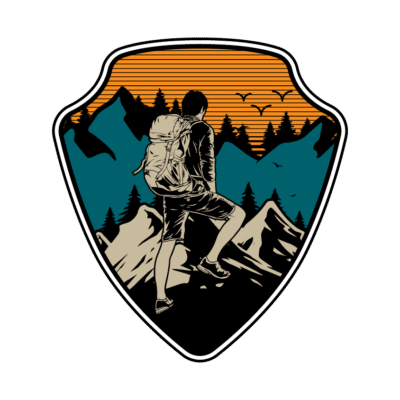Mẫu logo leo núi, dã ngoại, hiking và trekking đẹp (68)