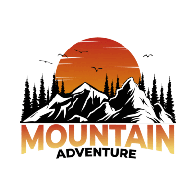 Mẫu logo leo núi, dã ngoại, hiking và trekking đẹp (88)
